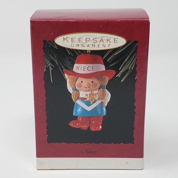 1993 Hallmark Niece Handcrafted Keepsake Holiday Christmas Ornament. - Picture 1 of 7